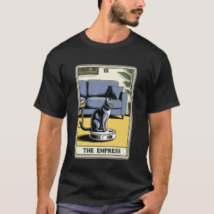 The Empress Robot Vacuum Cleaner Cat Funny Tarot C T-Shirt