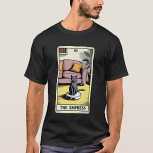 The Empress Tarot Card Cat Robot Vacuum Cleaner Ca T-Shirt