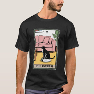 The Empress Tarot Card Cat Robot Vacuum Cleaner Ca T-Shirt