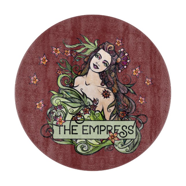 The Empress Tarot Card Cutting Board (Front)