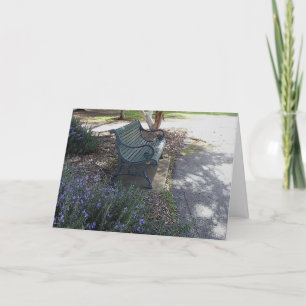 The Empty Bench and Rosemary Bush Thank You Card