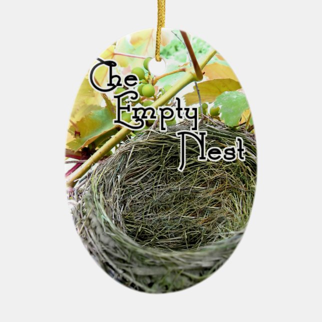 The Empty Nest Ceramic Ornament (Front)
