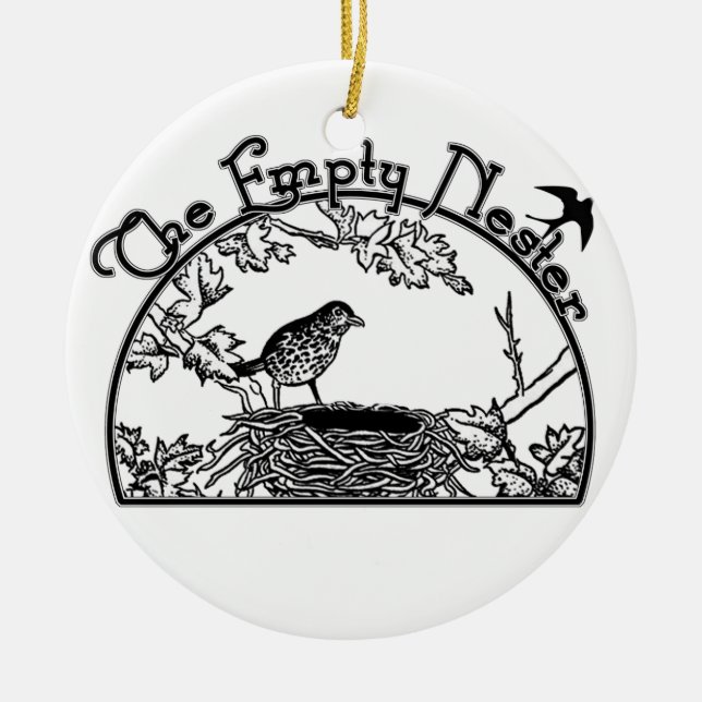 The Empty Nester Ceramic Ornament (Front)