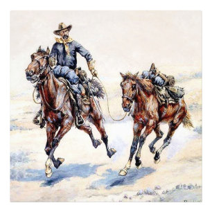 The Empty Saddle Western Art by Frederic Remington Photo Print