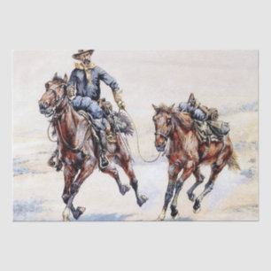 The Empty Saddle Western Art by Frederic Remington Tissue Paper