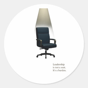 The Empty Throne — Minimalist Presidential Chair  Classic Round Sticker