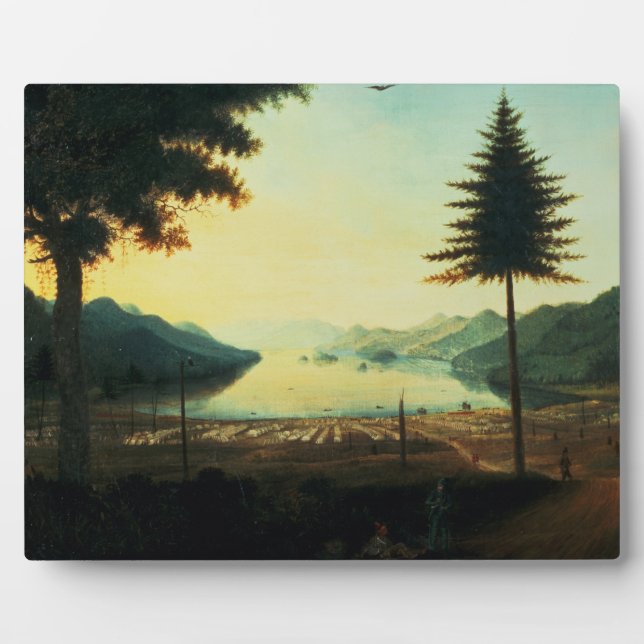 The Encampment at Lake George, New York, 1759 (oil Plaque (Front)