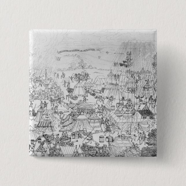 The Encampment of King Henry VIII at Marquison 15 Cm Square Badge (Front)