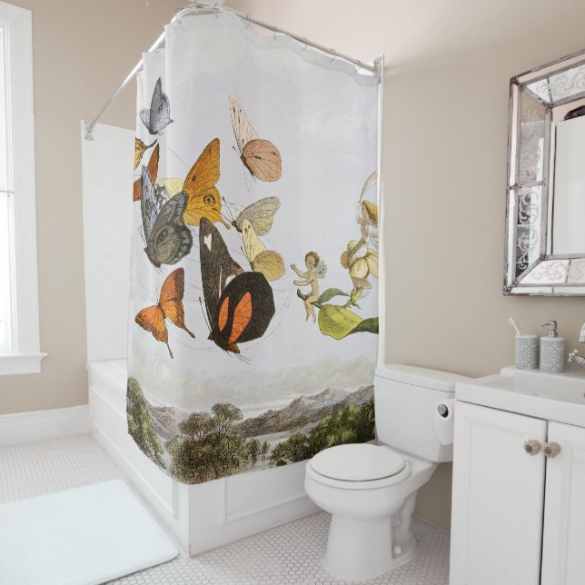 The Enchanted Carriage of the Fairy Queen (1870)  Shower Curtain (In Situ)