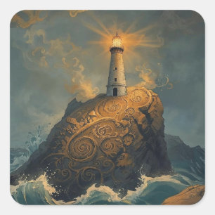 The Enchanted Clifflight Square Sticker
