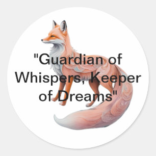 "The Enchanted Ember Fox" Classic Round Sticker