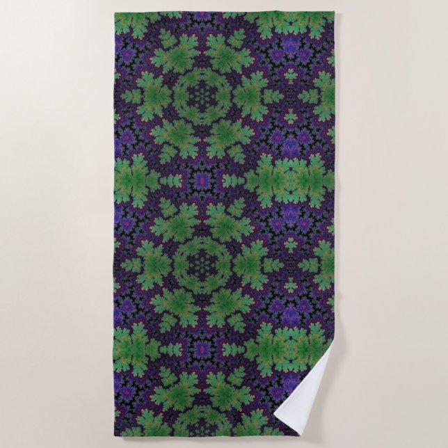 The Enchanted Fern Wheel Beach Towel (Front)