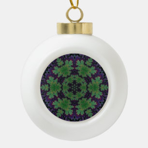 The Enchanted Fern Wheel Ceramic Ball Christmas Ornament