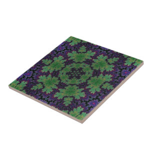 The Enchanted Fern Wheel  Ceramic Tile