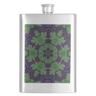 The Enchanted Fern Wheel Hip Flask