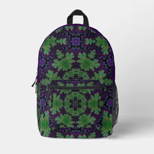 The Enchanted Fern Wheel  Printed Backpack