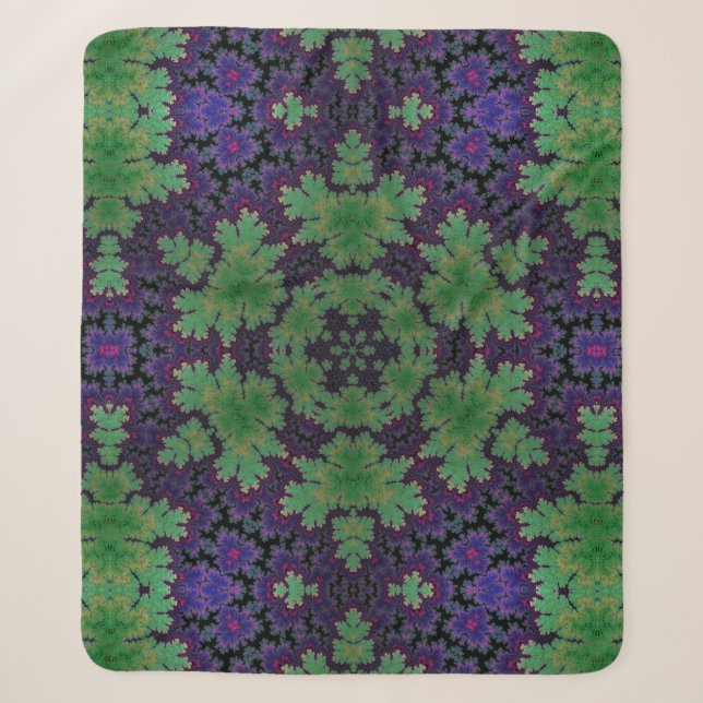 The Enchanted Fern Wheel  Sherpa Blanket (Front)