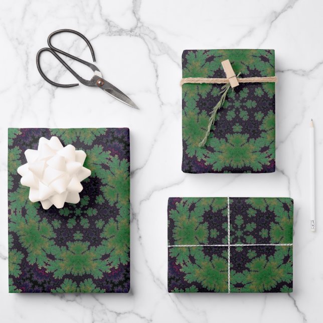 The Enchanted Fern Wheel  Wrapping Paper Sheet (Front)