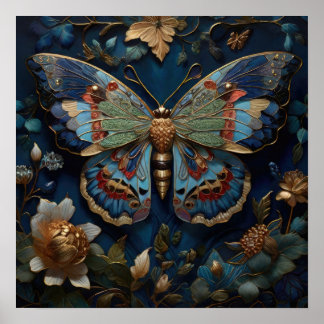 The Enchanted Flutter - Butterfly Digital Art Poster