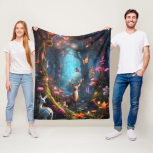 The Enchanted Forest a Mystical Oasis Fleece Blanket