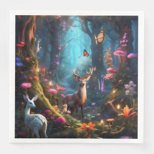 The Enchanted Forest a Mystical Oasis Napkin