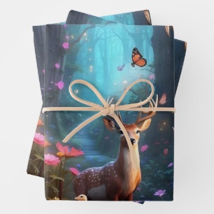 The Enchanted Forest a Mystical Oasis Wrapping Paper Sheet