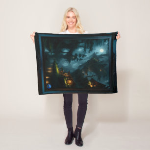 The Enchanted Forest Of Coi by Xzendor7 Fleece Blanket