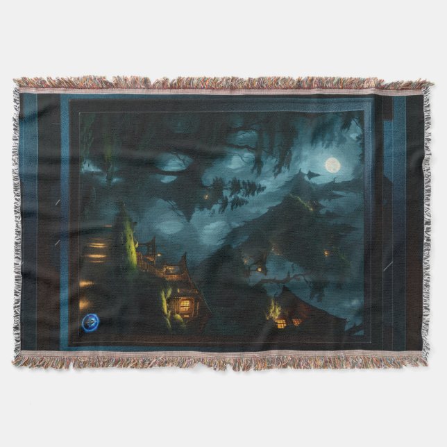 The Enchanted Forest Of Coi by Xzendor7 Throw Blanket (Front)