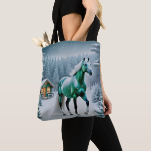 The Enchanted Green Horse Tote Bag
