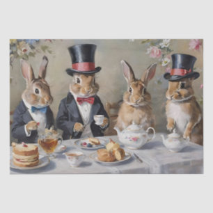 The Enchanted Hare's Tea Soiree Decoupage Tissue Paper
