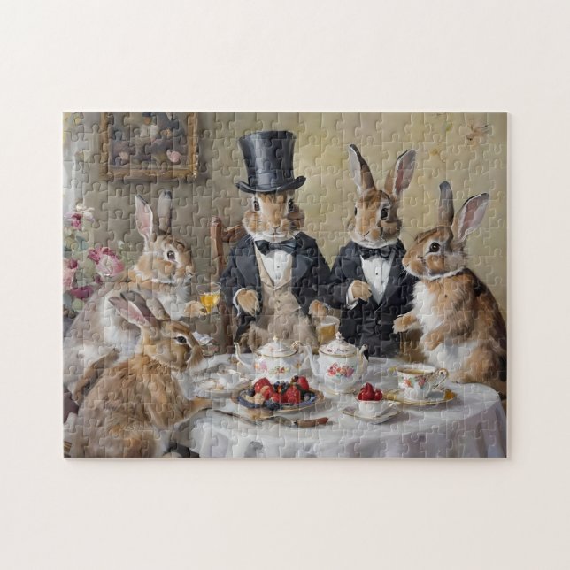 The Enchanted Hare's Tea Soiree Jigsaw Puzzle (Horizontal)