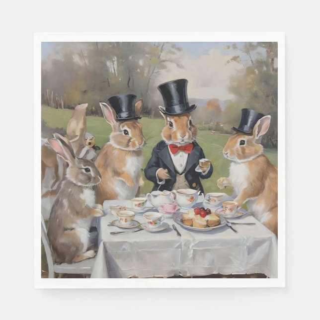 The Enchanted Hare's Tea Soiree Napkin (Front)