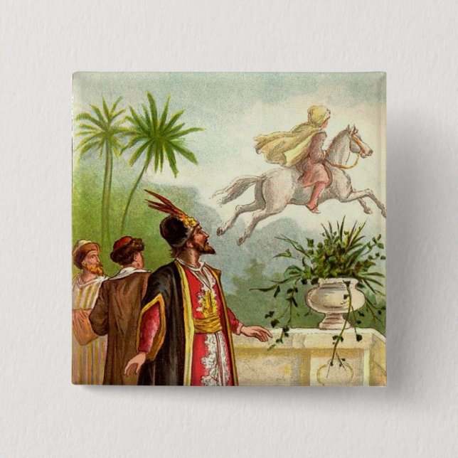 The Enchanted Horse Scheherazade's Tale 15 Cm Square Badge (Front)