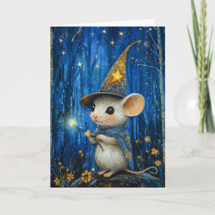 The Enchanted Magician Mouse Fantasy Art Card