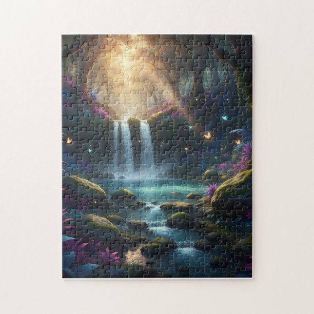 The Enchanted Purple Oasis Jigsaw Puzzle (Vertical)
