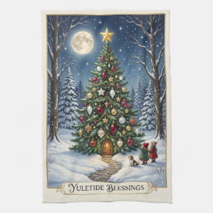 The Enchanted Solstice Tree Tea Towel