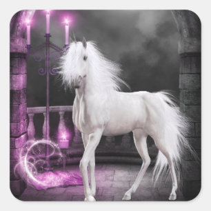 The Enchanted Unicorn Square Sticker