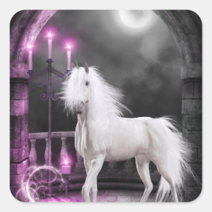 The Enchanted Unicorn Square Sticker