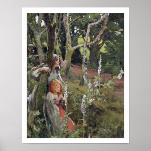 The Enchanted Wood (oil on canvas) Poster
