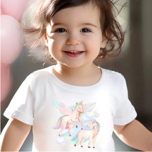 The Enchanting Flying Unicorn Baby T-Shirt