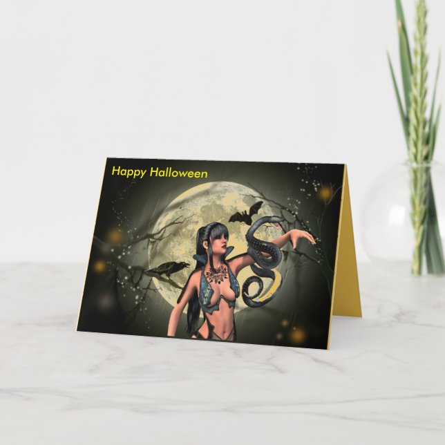 The Enchantress on Halloween Card (Front)