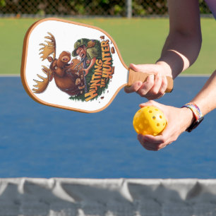The Encounter moose hunting humourous Pickleball Paddle