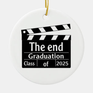 The End Graduation 2025 Cinema Graduate Ceramic Ornament