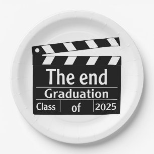 The End Graduation 2025 Cinema Graduate Paper Plate