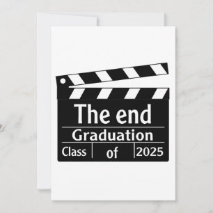 The End Graduation 2025 Cinema Graduate Thank You Card