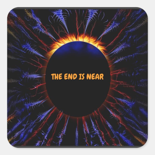The End Is Near Square Sticker (Front)