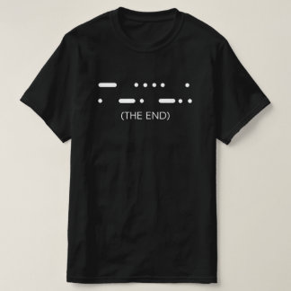 The End Morse Code Minimalist Black T-Shirt