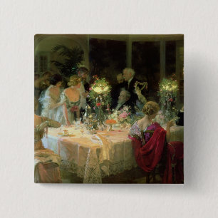 The End of Dinner, 1913 15 Cm Square Badge