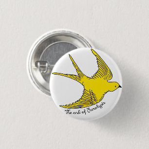 The End of Paralysis Yellow Bird 3 Cm Round Badge