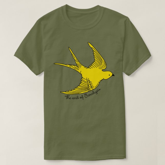 The End of Paralysis Yellow Bird T-Shirt (Design Front)